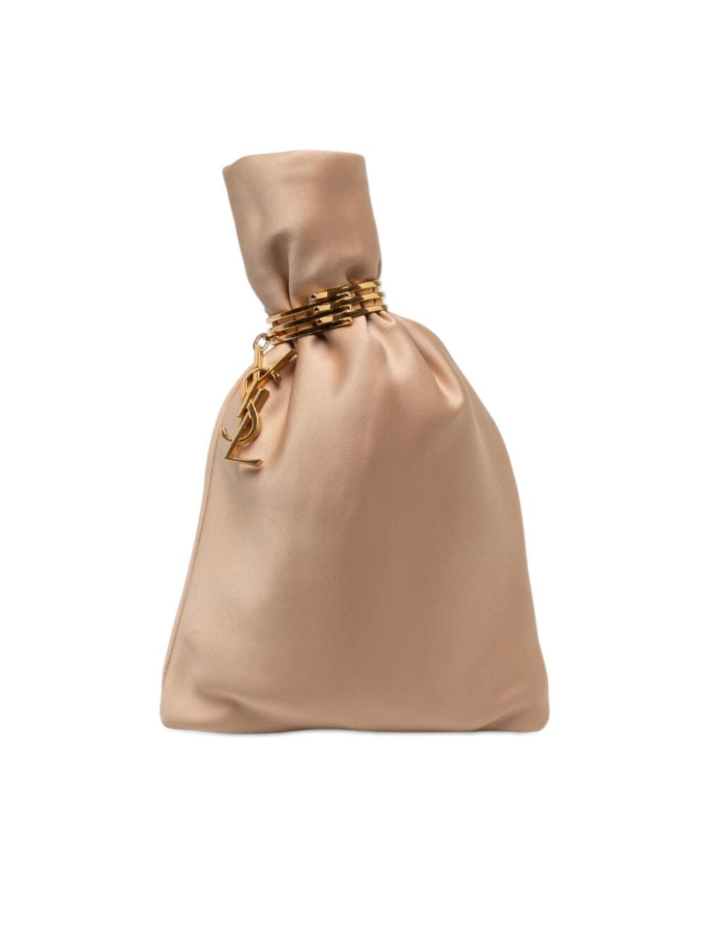 Saint Laurent Satin Evening Pouch Pre- #373640S10B